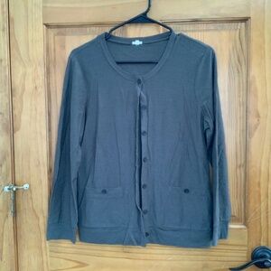 J.Crew Olive Button-Up Cardigan - Gently Worn, Excellent Shape!